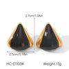 Wholesale Women's Geometric Stainless Steel Electroplated Earrings