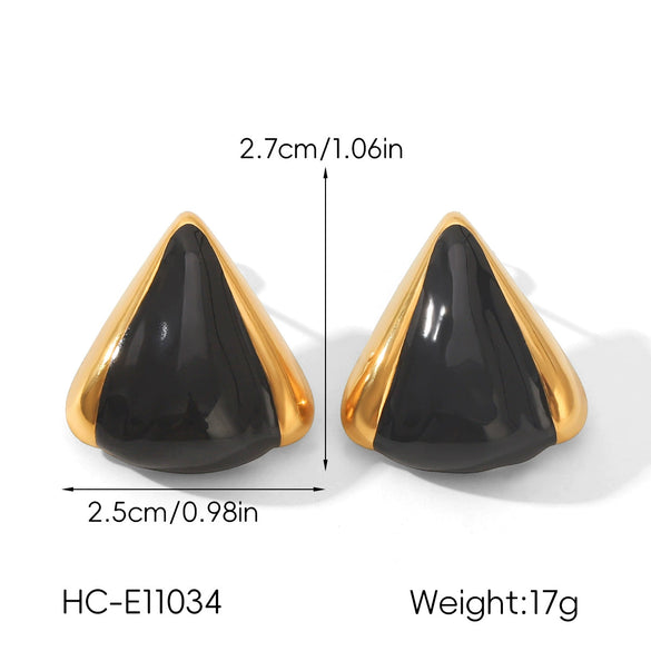 Wholesale Women's Geometric Stainless Steel Electroplated Earrings