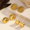 Wholesale Women's Geometric Stainless Steel Electroplated Earrings