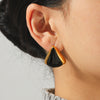 Wholesale Women's Geometric Stainless Steel Electroplated Earrings