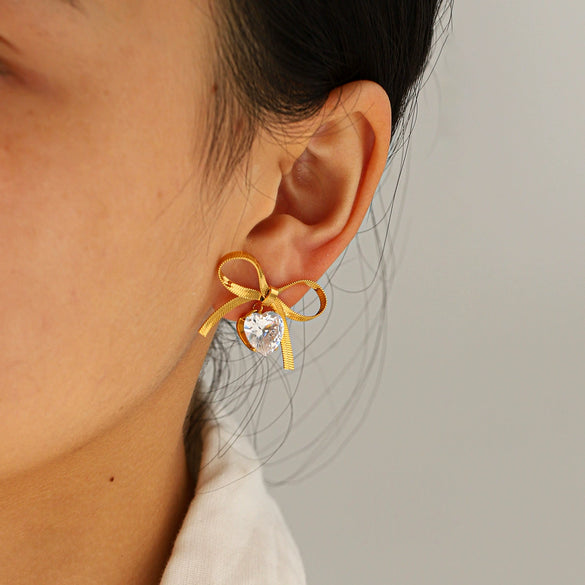 Wholesale Women's Geometric Stainless Steel Electroplated Earrings