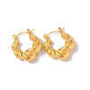 Wholesale Women's Geometric Stainless Steel Electroplated Earrings