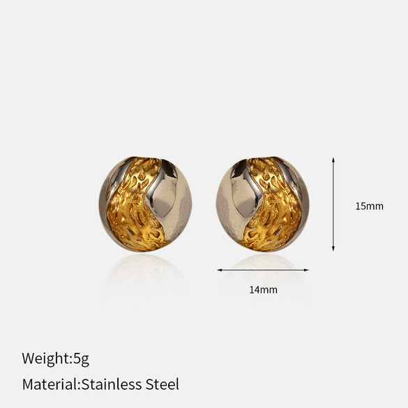 Wholesale Women's Geometric Stainless Steel Electroplated Earrings