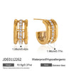 Wholesale Women's Geometric Stainless Steel Electroplated Earrings