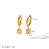 Wholesale Women's Geometric Stainless Steel Electroplated Earrings