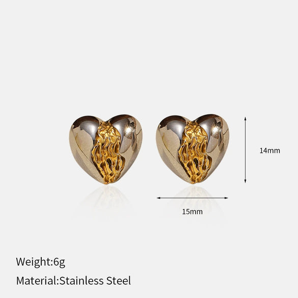 Wholesale Women's Geometric Stainless Steel Electroplated Earrings
