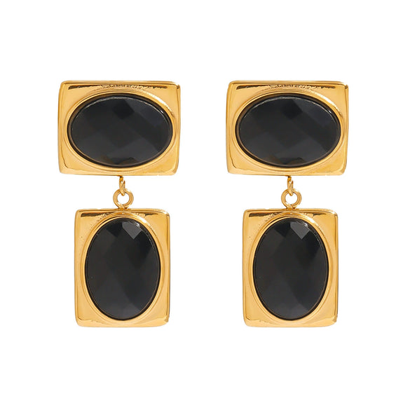 Wholesale Women's Geometric Stainless Steel Electroplated Earrings