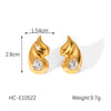 Wholesale Women's Geometric Stainless Steel Electroplated Earrings