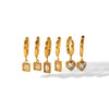 Wholesale Women's Geometric Stainless Steel Electroplated Earrings