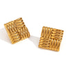 Wholesale Women's Geometric Stainless Steel Electroplated Earrings