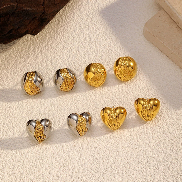Wholesale Women's Geometric Stainless Steel Electroplated Earrings
