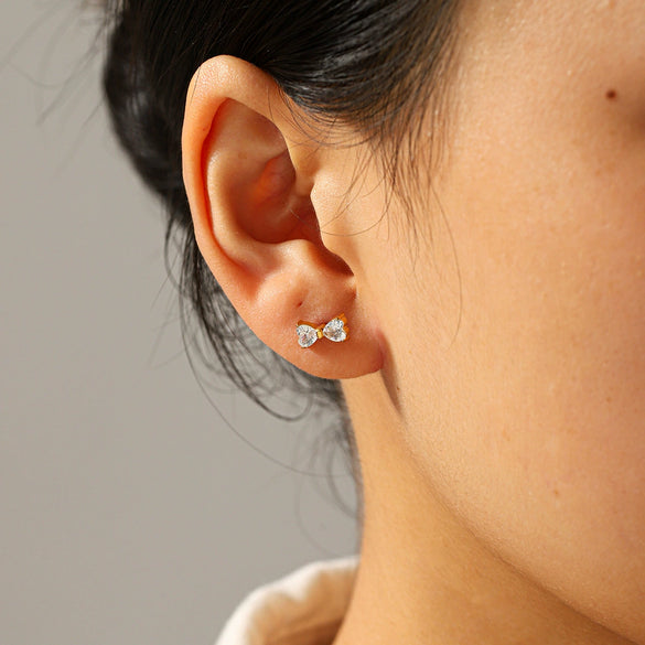 Wholesale Women's Geometric Stainless Steel Electroplated Earrings