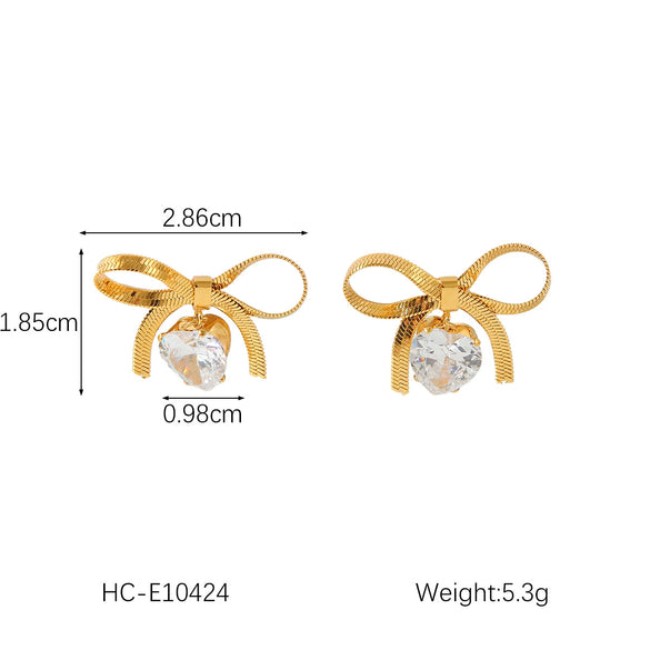 Wholesale Women's Geometric Stainless Steel Electroplated Earrings