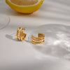 Wholesale Women's Geometric Stainless Steel Electroplated Earrings