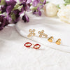 Wholesale Women's Geometric Stainless Steel Electroplated Earrings