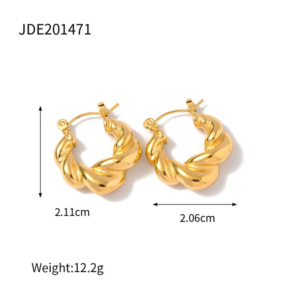 Wholesale Women's Geometric Stainless Steel Electroplated Earrings