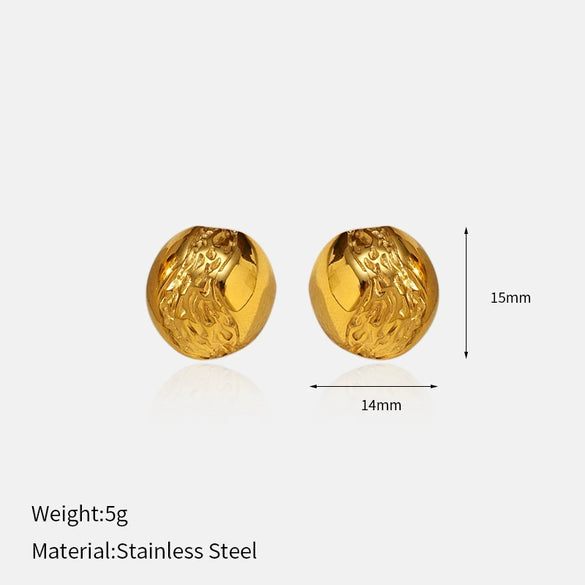 Wholesale Women's Geometric Stainless Steel Electroplated Earrings