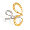 Wholesale Women's Geometric Stainless Steel Electroplated Fashion Ring