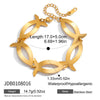 Wholesale Women's Geometric Stainless Steel Electroplated Fish Bracelet Hand Jewelry