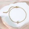 Wholesale Women's Geometric Stainless Steel Electroplated Flower Bracelet Jewelry For Office Ladies