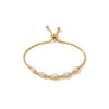 Wholesale Women's Geometric Stainless Steel Electroplated Gold And Silver Twotone Diamondencrusted Adjustable Bracelet Fine Chain Jewelry