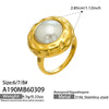 Wholesale Women's Geometric Stainless Steel Electroplated Hammered Index Finger Ring Set