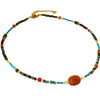 Wholesale Women's Geometric Stainless Steel Electroplated Handmade Beaded Chain Necklace
