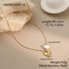 Wholesale Women's Geometric Stainless Steel Electroplated Heart Necklace Jewelry