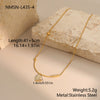 Wholesale Women's Geometric Stainless Steel Electroplated Heart Necklace Jewelry