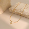Wholesale Women's Geometric Stainless Steel Electroplated Heart Necklace Jewelry