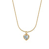 Wholesale Women's Geometric Stainless Steel Electroplated Heart Pendant Calendering Chain Necklace