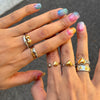 Wholesale Women's Geometric Stainless Steel Electroplated Heart Ring For Couples Accessories
