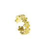Wholesale Women's Geometric Stainless Steel Electroplated Hollow Twist Ring With Flower Design