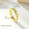 Wholesale Women's Geometric Stainless Steel Electroplated Hollow Twist Ring With Flower Design