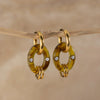 Wholesale Women's Geometric Stainless Steel Electroplated Hoop Earrings