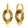 Wholesale Women's Geometric Stainless Steel Electroplated Hoop Earrings