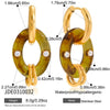 Wholesale Women's Geometric Stainless Steel Electroplated Hoop Earrings