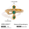 Wholesale Women's Geometric Stainless Steel Electroplated Interlocking Bracelet And Ring Jewelry