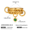 Wholesale Women's Geometric Stainless Steel Electroplated Interlocking Bracelet And Ring Jewelry