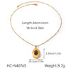Wholesale Women's Geometric Stainless Steel Electroplated Jewelry Necklaces And Oval Earrings