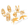 Wholesale Women's Geometric Stainless Steel Electroplated Jewelry Rings Light Luxury Design
