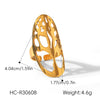 Wholesale Women's Geometric Stainless Steel Electroplated Jewelry Rings Light Luxury Design