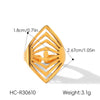 Wholesale Women's Geometric Stainless Steel Electroplated Jewelry Rings Light Luxury Design