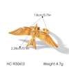 Wholesale Women's Geometric Stainless Steel Electroplated Jewelry Rings Light Luxury Design
