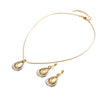 Wholesale Women's Geometric Stainless Steel Electroplated Jewelry Set Including Bracelets Anklets Necklaces And Earrings