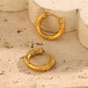 Wholesale Women's Geometric Stainless Steel Electroplated 18K Gold Earrings
