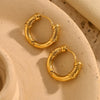 Wholesale Women's Geometric Stainless Steel Electroplated 18K Gold Earrings