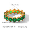 Wholesale Women's Geometric Stainless Steel Electroplated 18K Gold Nonfading Trendy Ring