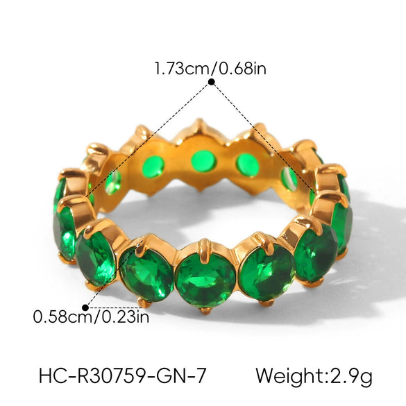 Wholesale Women's Geometric Stainless Steel Electroplated 18K Gold Nonfading Trendy Ring