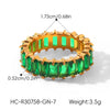Wholesale Women's Geometric Stainless Steel Electroplated 18K Gold Nonfading Trendy Ring
